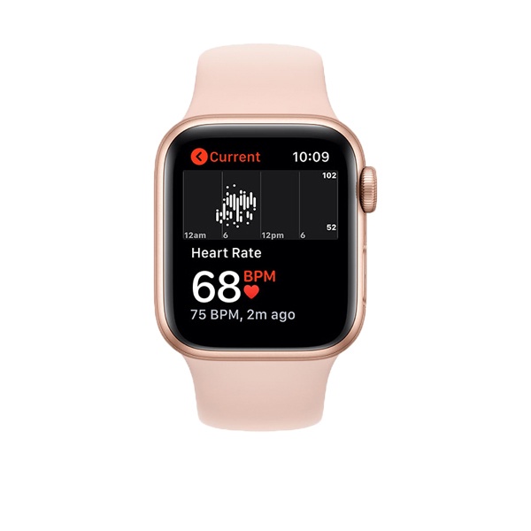 Apple Watch SE 40mm (GPS) viền nhôm vàng - Dây cao su Hồng Chính hãng (MYDN2VN/A)