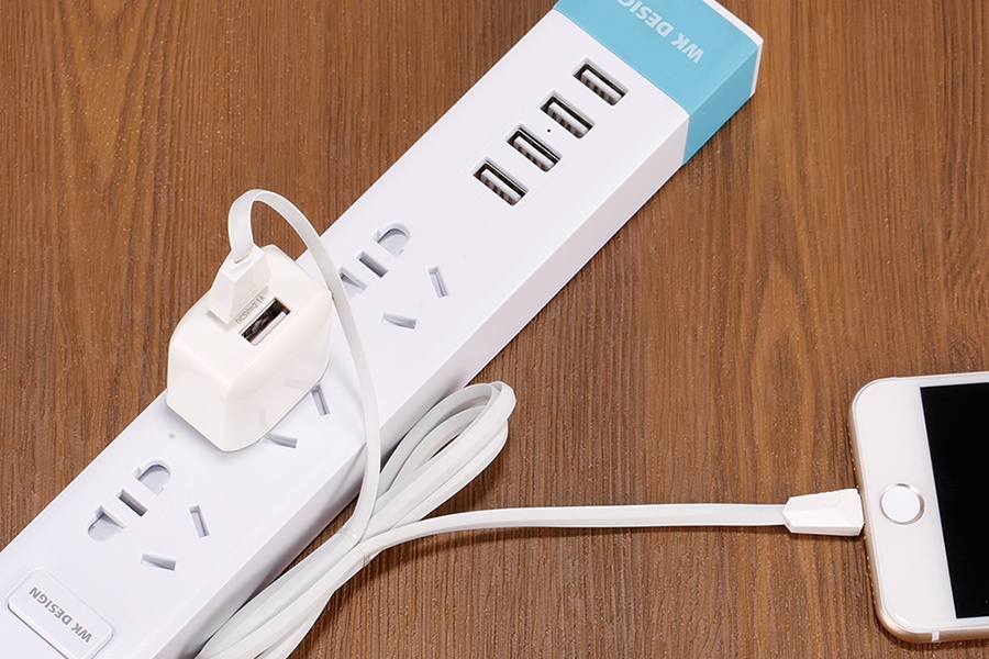 Củ sạc 2 cổng kèm dây lightning rời WK WP-U13