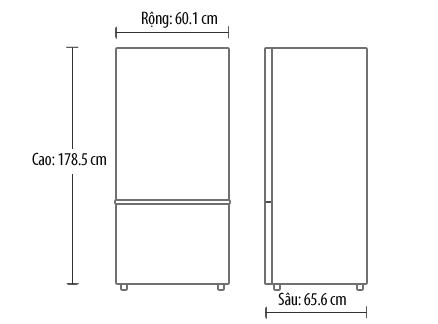 Tủ lạnh Panasonic NR-BV368GKVN - 322 Lít Cấp đông mềm