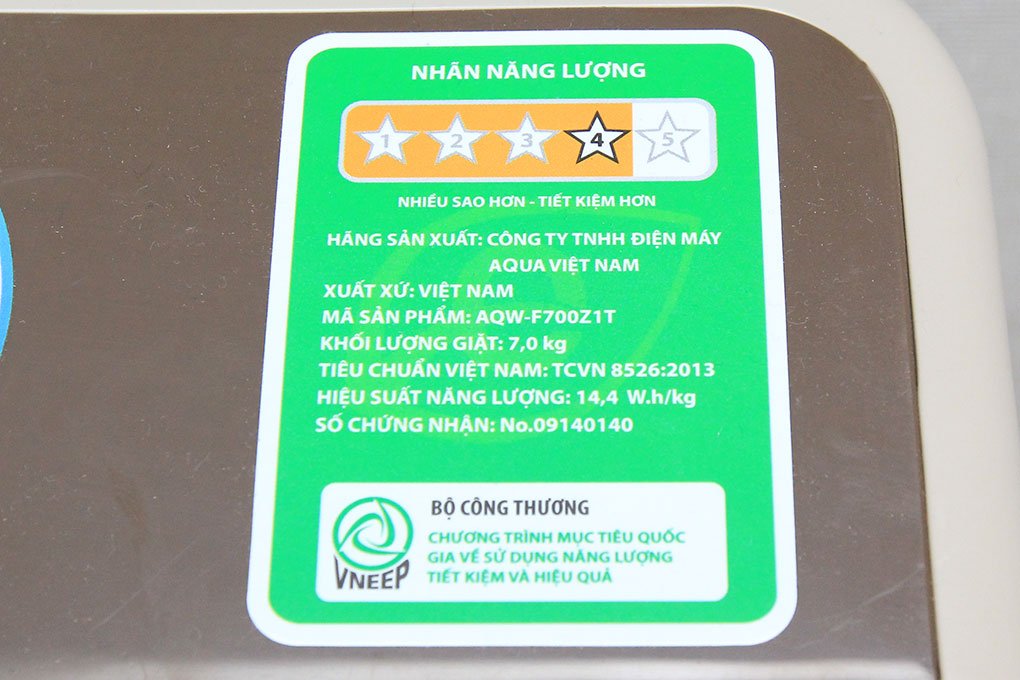 Máy giặt 7 Kg AQua AQW-F700Z1T lồng đứng