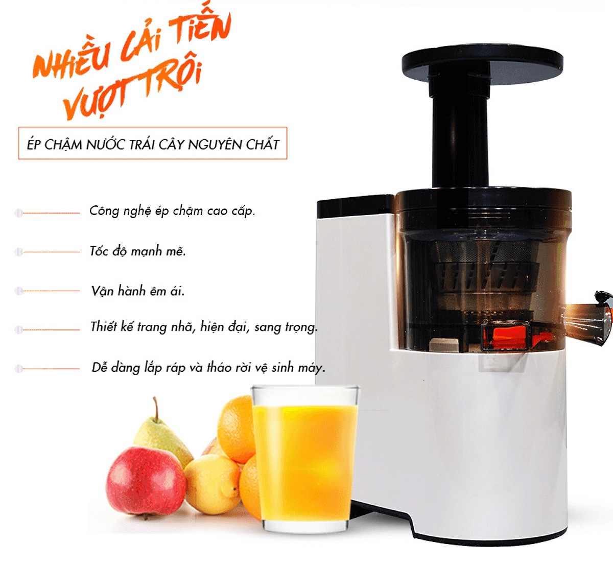 Máy ép chậm cao cấp Mishio MK-61