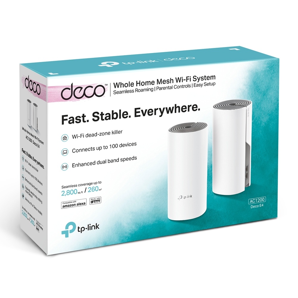 Bộ phát Wifi Mesh cho gia đình chuẩn AC1200 Tp-Link Deco E4 (2 pack)