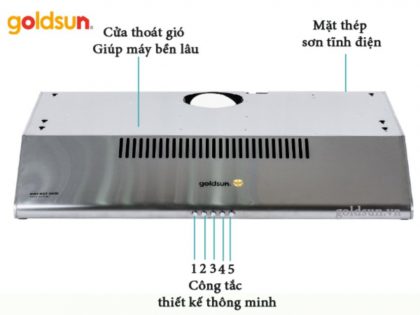 Máy hút mùi Goldsun GS-708I* (Inox 430 siêu bền)