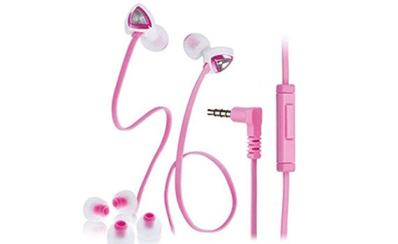 Tai nghe nhét tai HS-M250 (hồng) Genius (Có Micro)