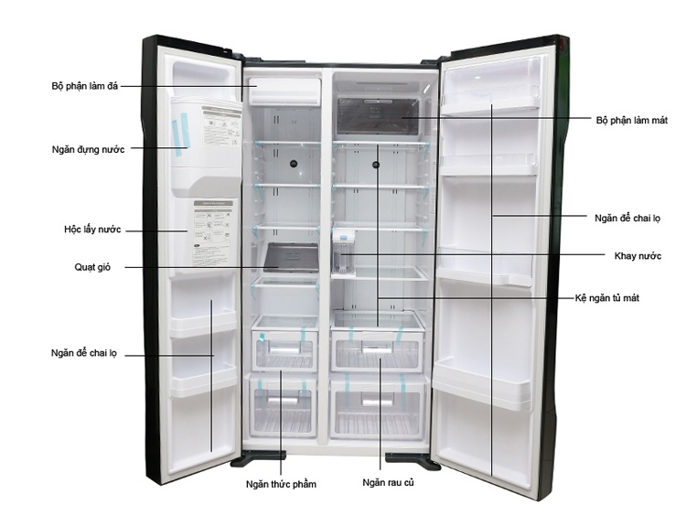 TỦ LẠNH SBS Hitachi R-S700GPGV2 (GBK) - 605 Lít (Đen)