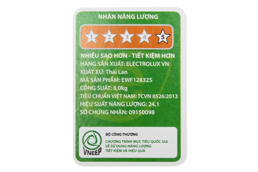 Máy giặt 8 Kg Electrolux EWF12832S Inverter