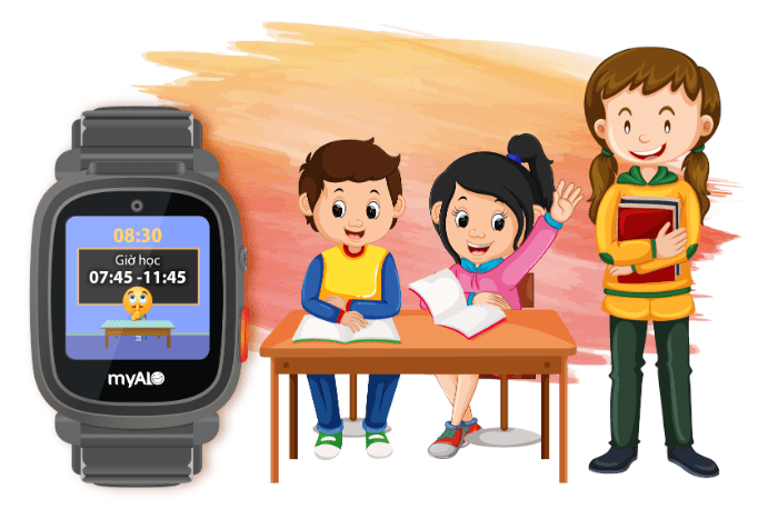 Đồng hồ thông minh trẻ em myAlo KidsPhone KS72C (Màu đen)