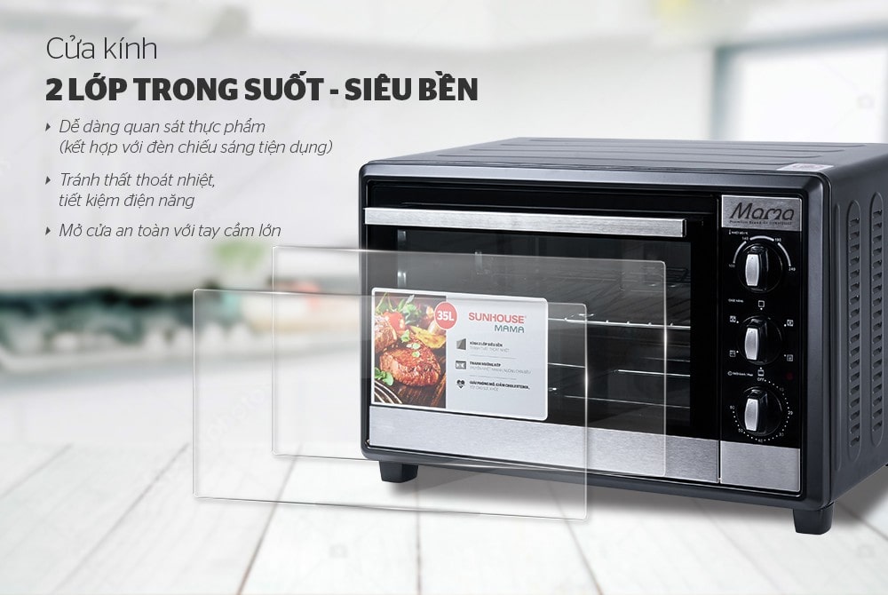 Lò nướng 35L Sunhouse Mama SHD4235