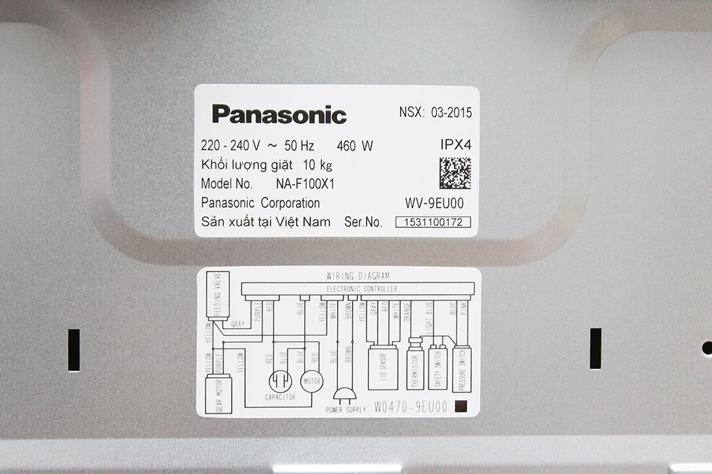 Máy giặt 10 Kg Panasonic NA-F100X1LRV lồng đứng