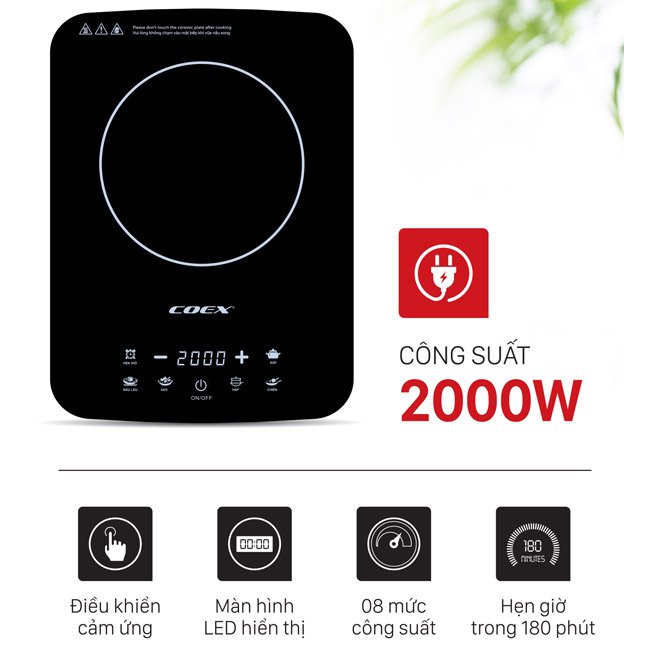 Bếp từ cảm ứng Coex CI-3365 (Kèm nồi lẩu)