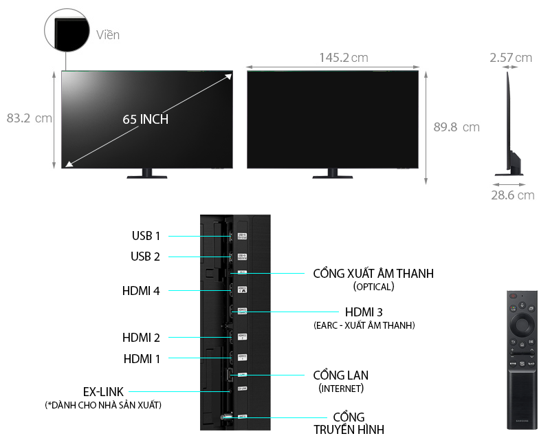 QLED Tivi 4K Samsung 65Q70A 65 inch Smart TV
