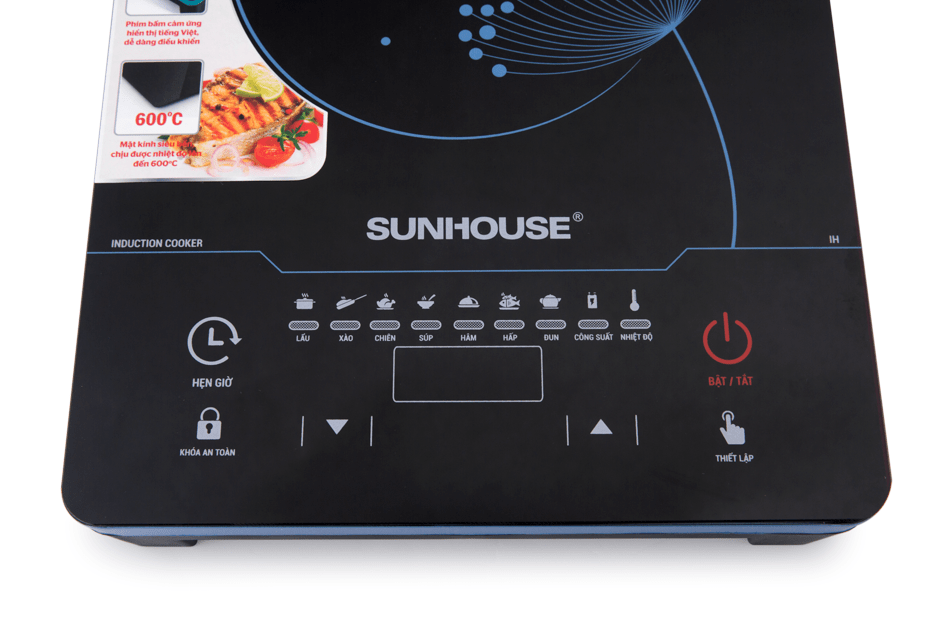 Bếp điện từ cảm ứng Sunhouse SHD6863 (Khuyến mại kèm nồi lẩu) 2200 W