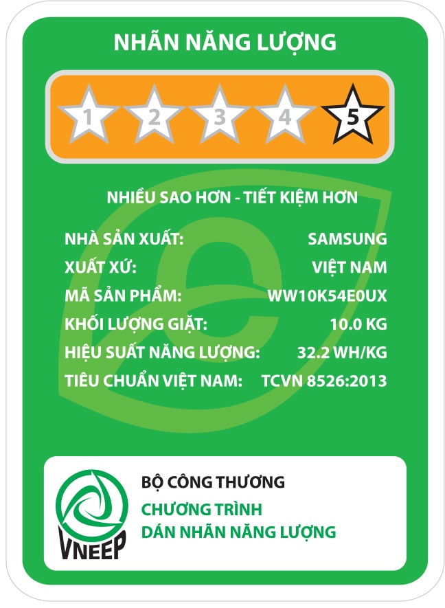 Máy giặt 10 Kg Samsung Addwash WW10K54E0UX lồng ngang