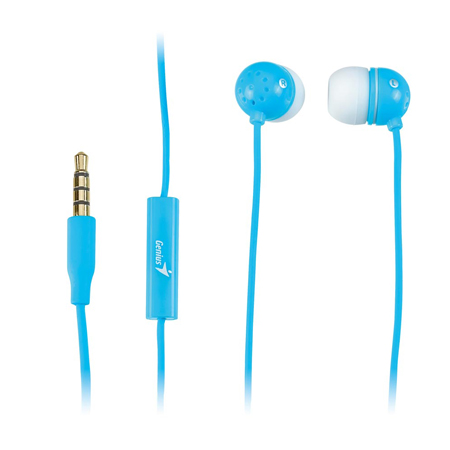 Tai nghe nhét tai Genius HS-M210 Xanh (Có Micro)