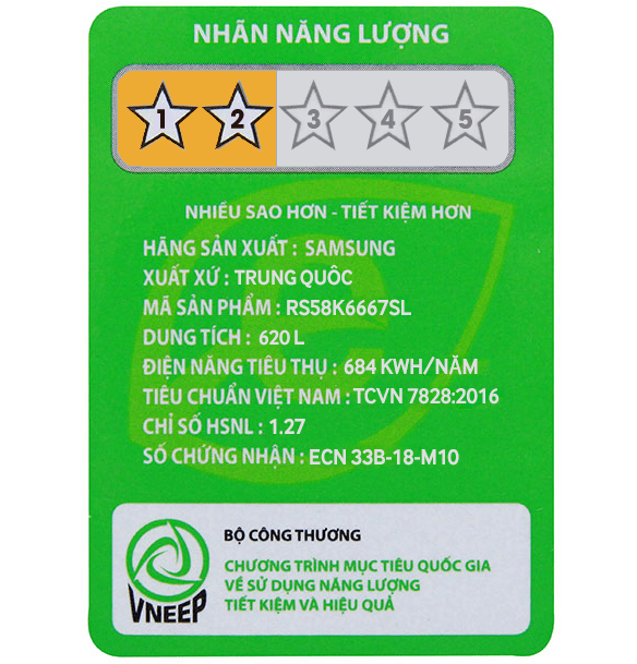 Tủ lạnh SBS Samsung RS58K6667SL/SV 620 Lít