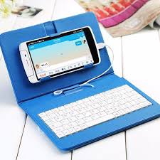 Bao da kèm bàn phím cho điện thoại android (Xanh)
