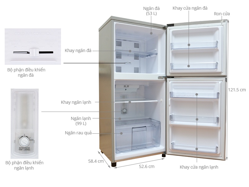 Tủ lạnh Panasonic NR-BM179SSVN - 152 Lít