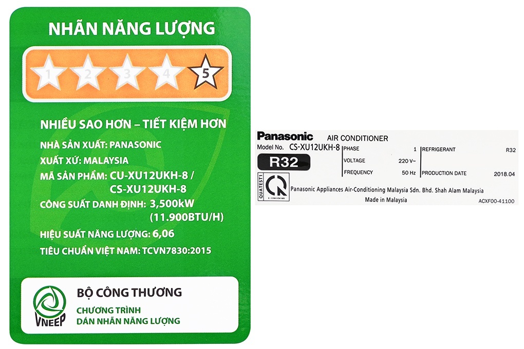 Điều hòa Panasonic 1 chiều Inverter 1.5HP-12.000BTU CS-XU12UKH-8
