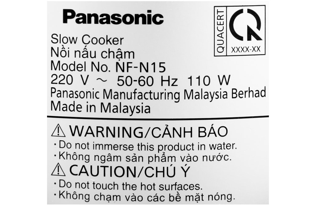 Nồi nấu chậm 1,5L Panasonic NF-N15SRA-Malay