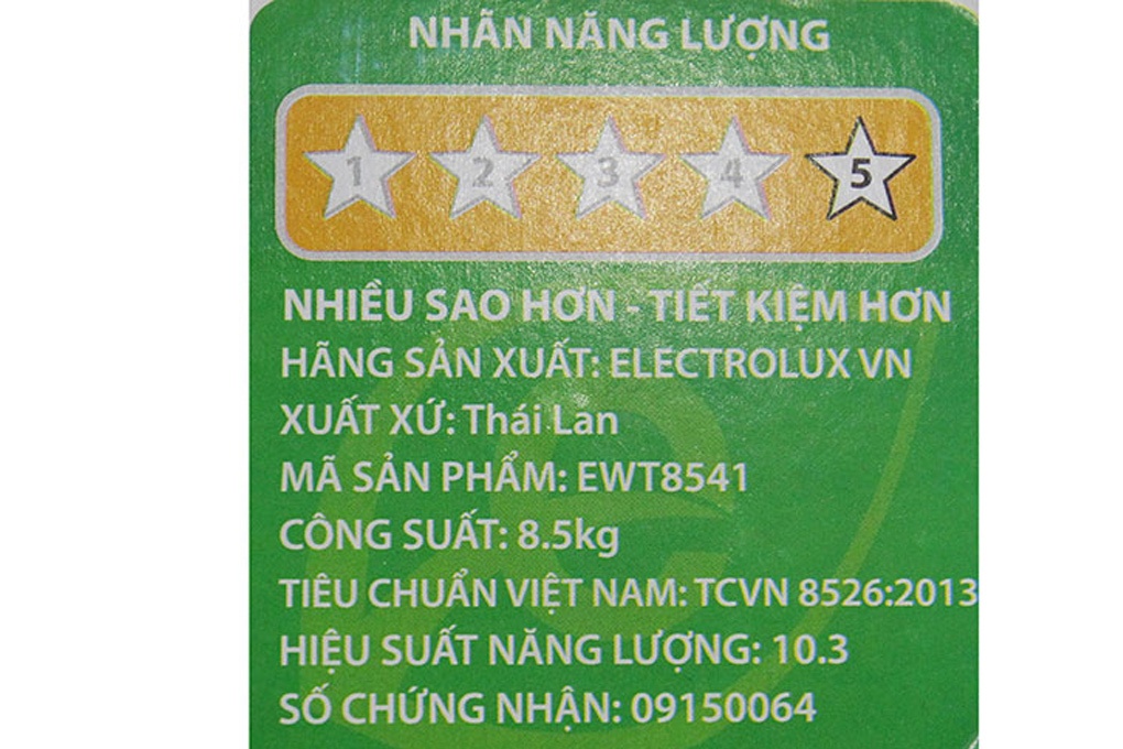 Máy giặt 8.5 Kg Electrolux EWT8541