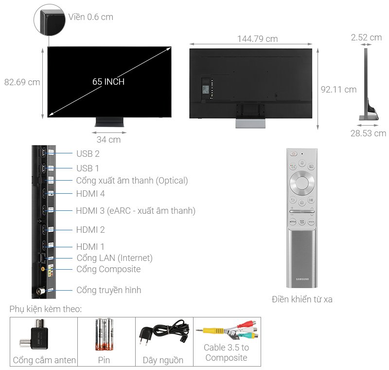QLED Tivi 8K Samsung 65Q800T 65 inch Smart TV