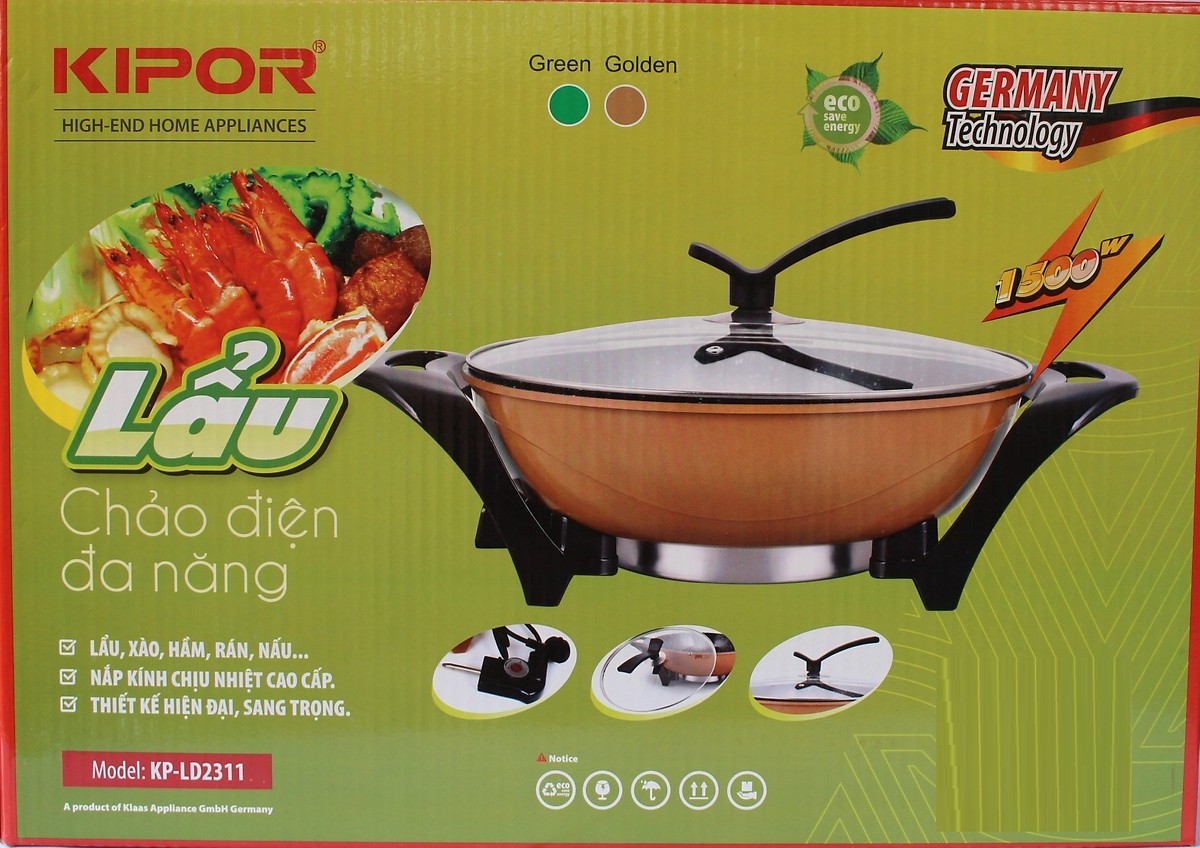 Chảo lẩu điện đa năng Kipor KP-LD2311 Vàng