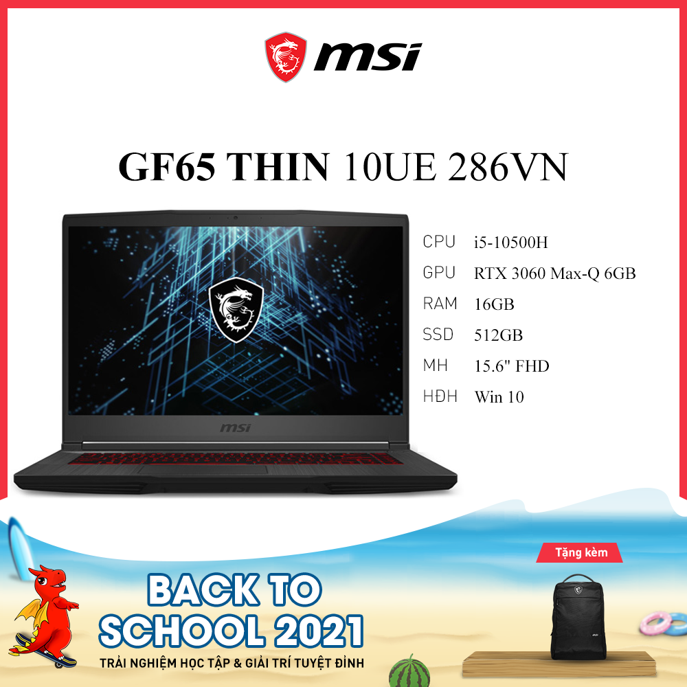 Laptop MSI GF65 Thin 10UE 286VN