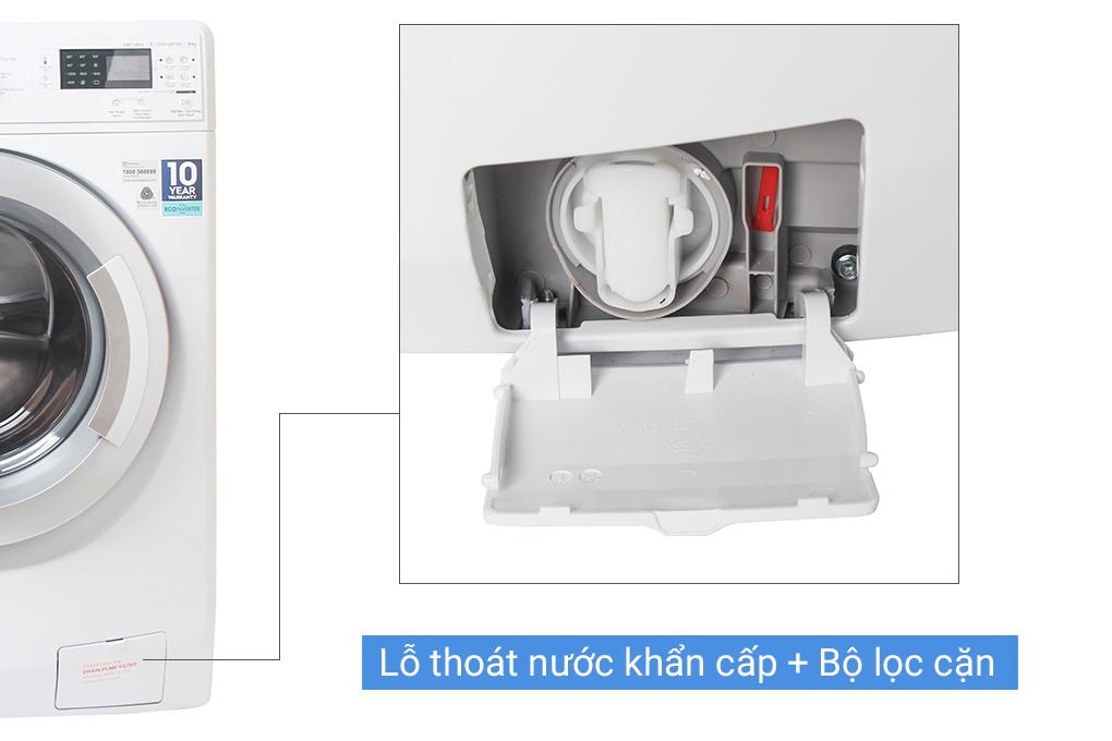 Máy giặt 8 Kg Electrolux EWF12853 (Trắng)