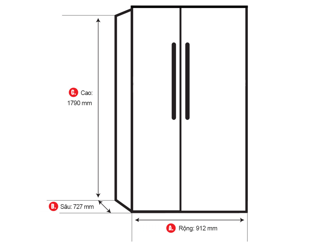TỦ LẠNH SBS LG GR-P267JS 659 Lít