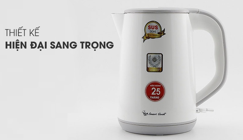 Ấm siêu tốc 1.2 Lít Smartcook KES-0219 1500W