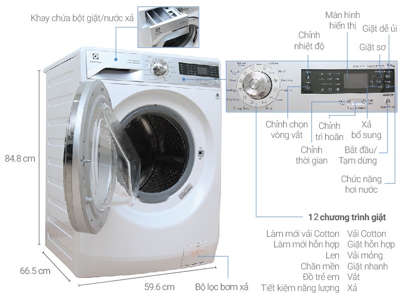 Máy giặt 9 Kg Electrolux EWF12932S