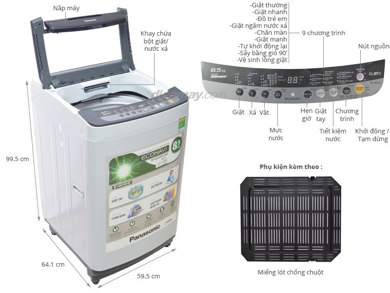 Máy giặt Panasonic 8.5kg NA-F85G5HRV