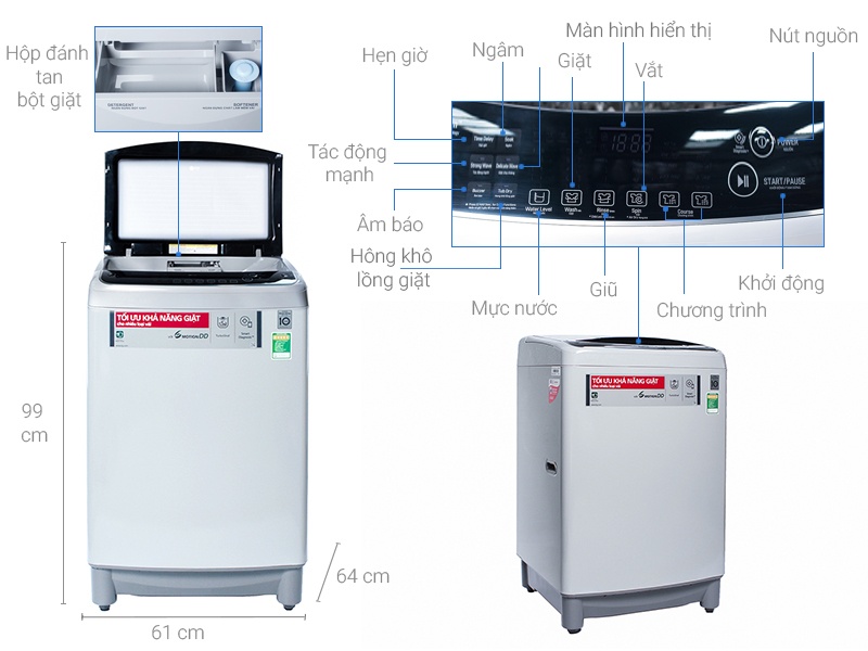 Máy giặt 10Kg LG T2310DSAM.ASFPEVN