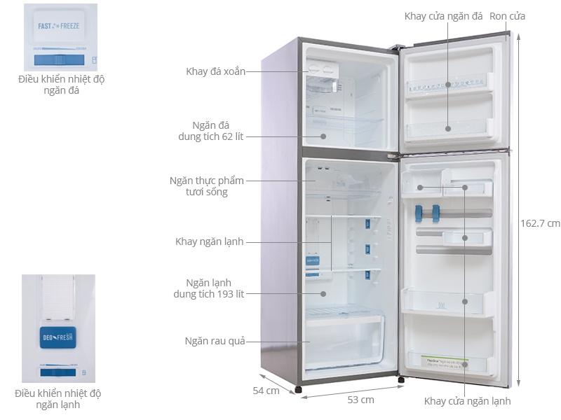 Tủ lạnh Electrolux ETB2602MG - 267 lít