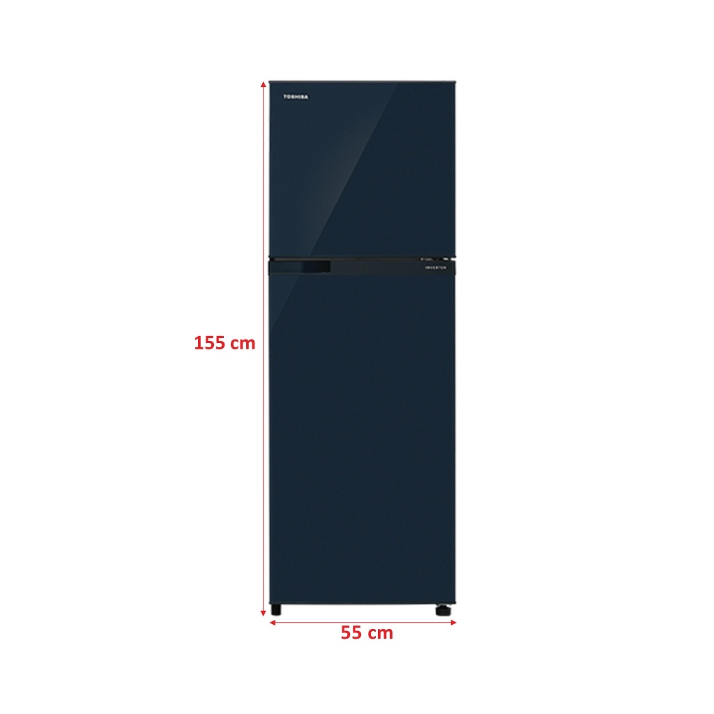 Tủ lạnh 2 cánh Inverter Toshiba GR-M28VUBZ/UB - 226 lít (Gương xanh)