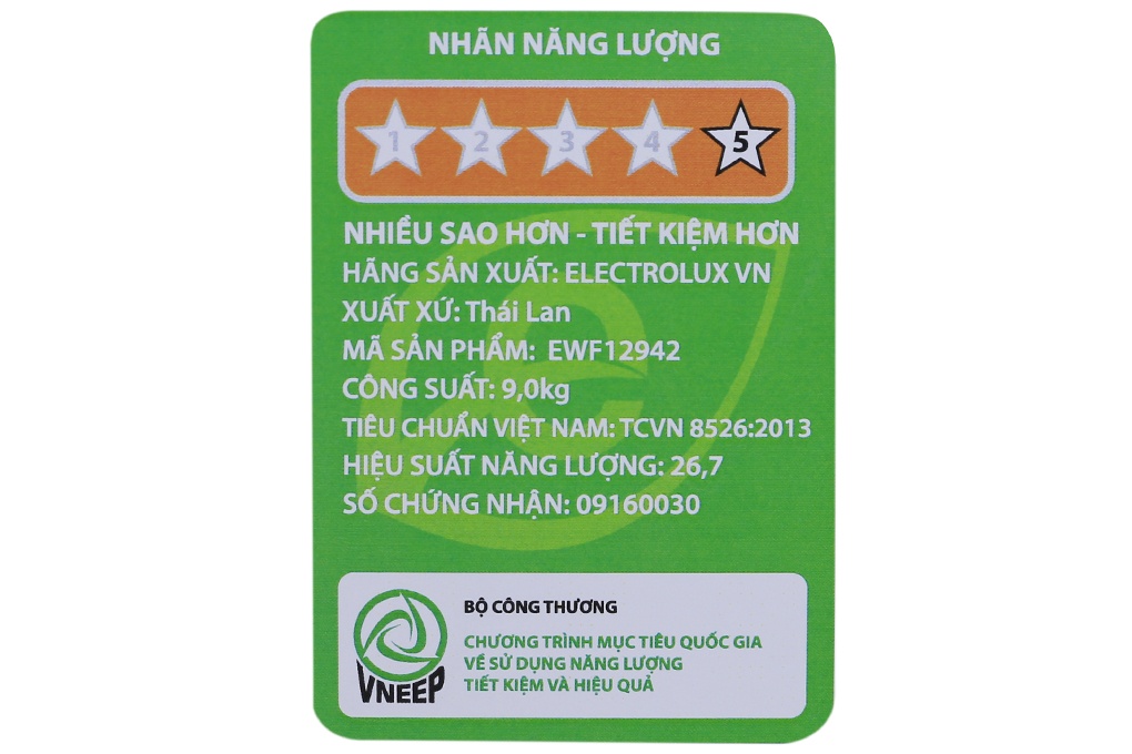 Máy giặt 9 Kg Electrolux EWF12942 Inverter