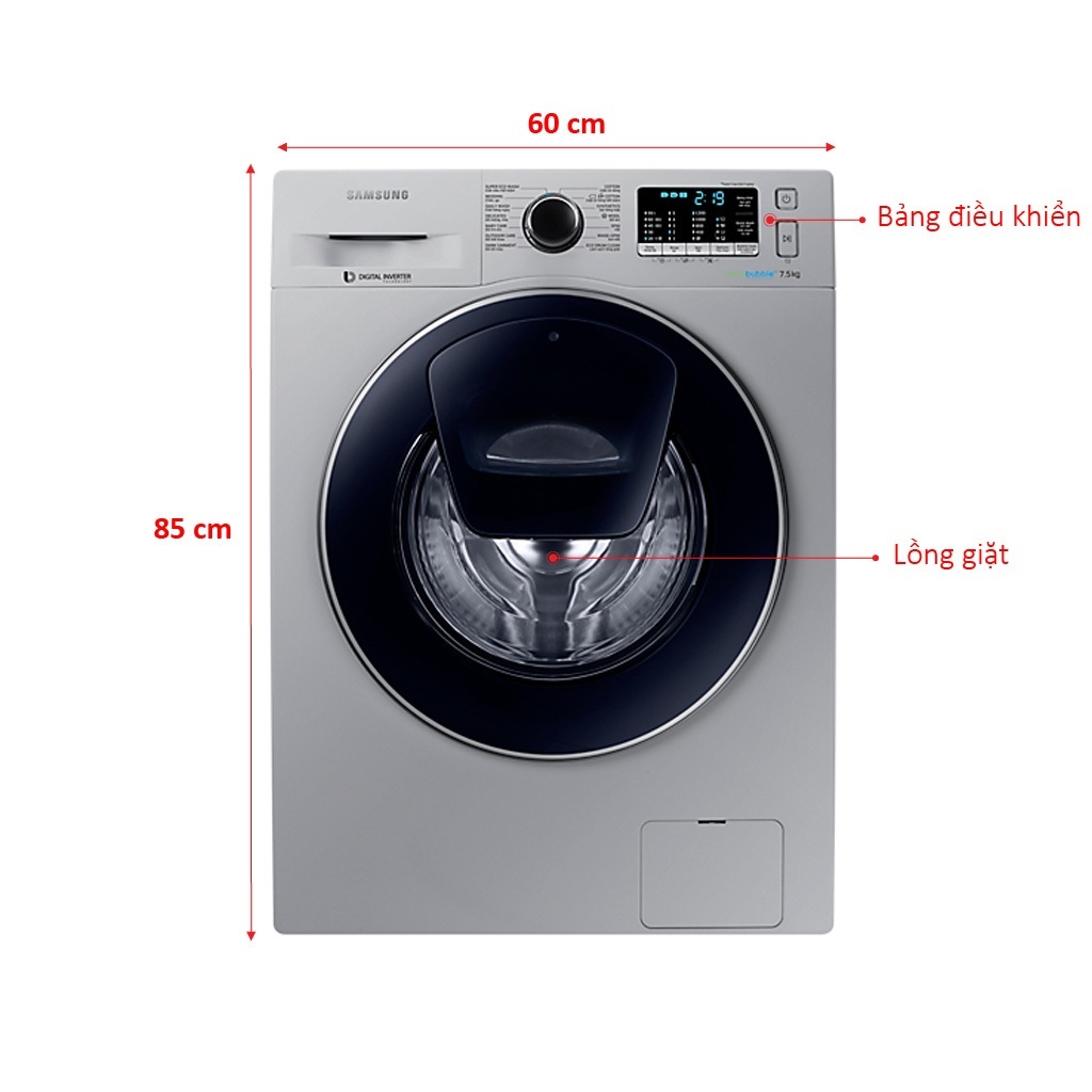 Máy giặt 7.5 Kg Samsung Addwash WW75K5210US hơi nước