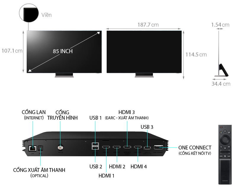 NEO QLED Tivi 8K Samsung 85QN900A 85 inch Smart TV