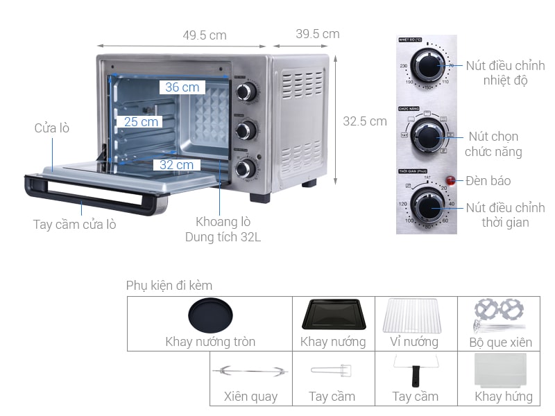 Lò nướng điện 32 Lít Sharp EO-A323RCSV-ST