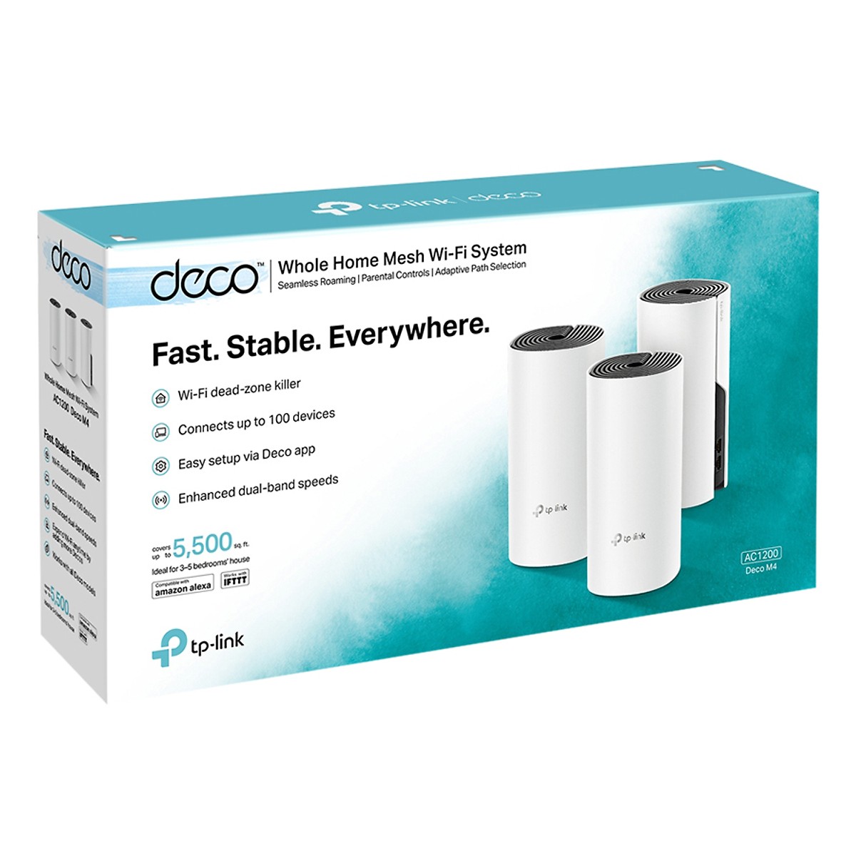 Bộ phát Wifi Mesh cho gia đình chuẩn AC1200 Deco E4 (3 pack)