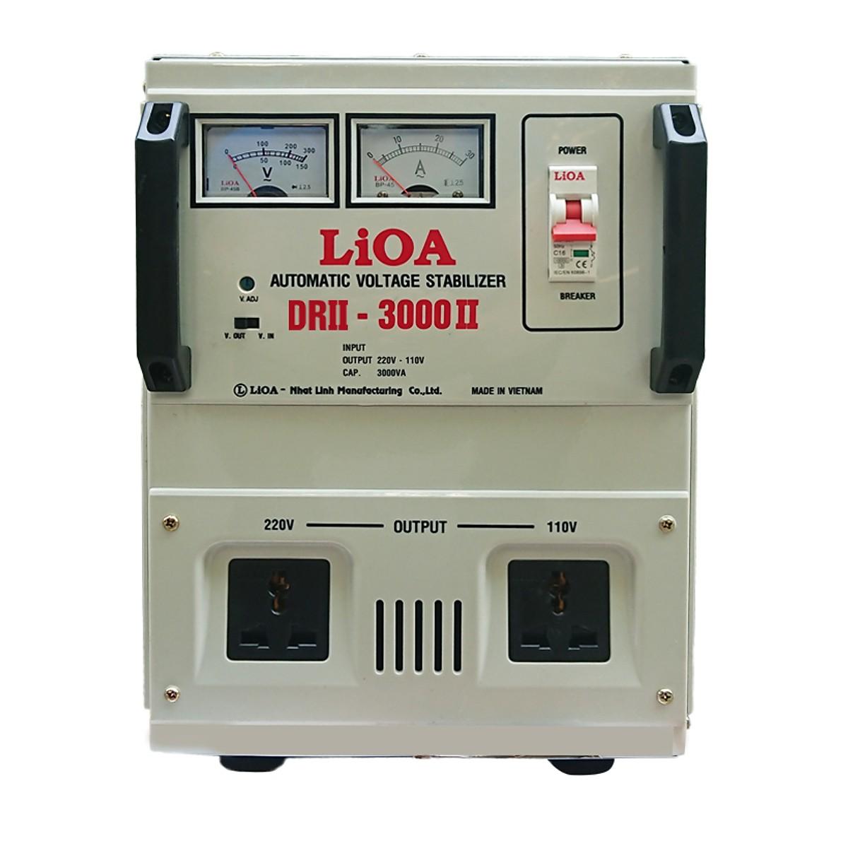 Ổn áp 1 Pha Lioa DRII - 3kVA-II