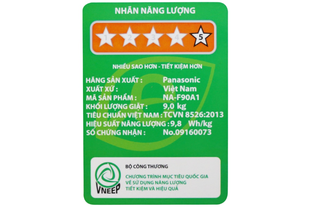 Máy giặt 9 Kg Panasonic NA-F90A1GRV lồng đứng