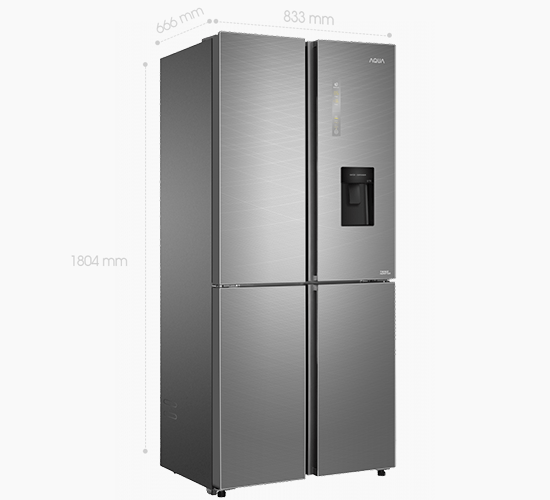 Tủ lạnh 4 cửa 511L AQUA AQR-IGW525EM(GD) Inverter