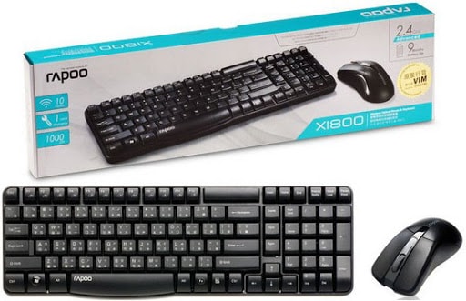 Bộ bàn phím chuột không dây Rapoo X1800 (Wireless)