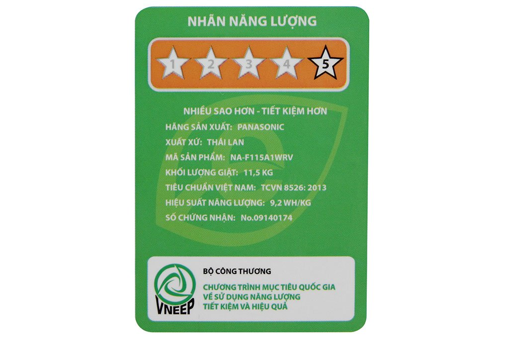 Máy giặt 11.5 Kg Panasonic NA-F115A1WRV lồng đứng