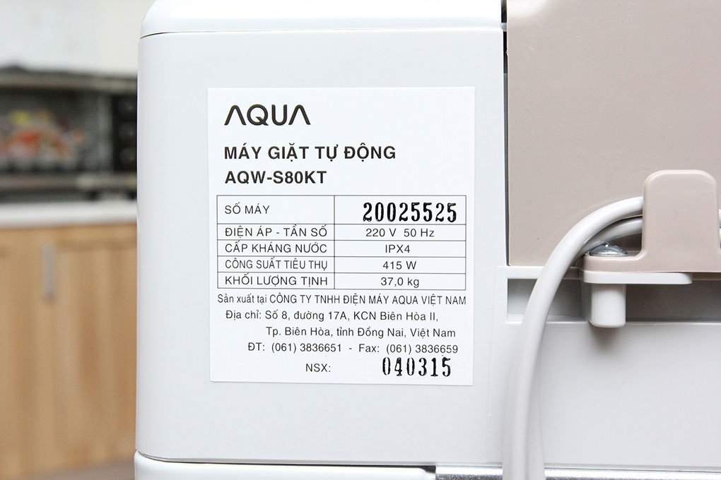 Máy giặt 8 Kg Aqua AQW-S80KT lồng đứng