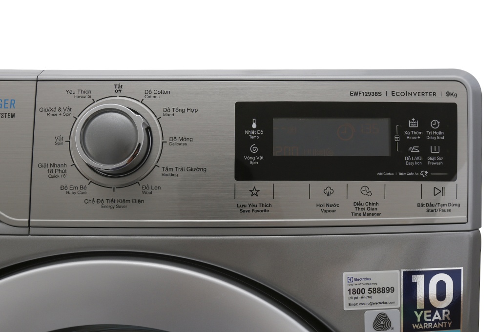 Máy giặt 9Kg Electrolux EWF12938S Inverter