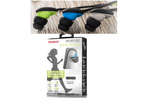Tai nghe nhét tai không mic Kanen S30 (Black with Grey)