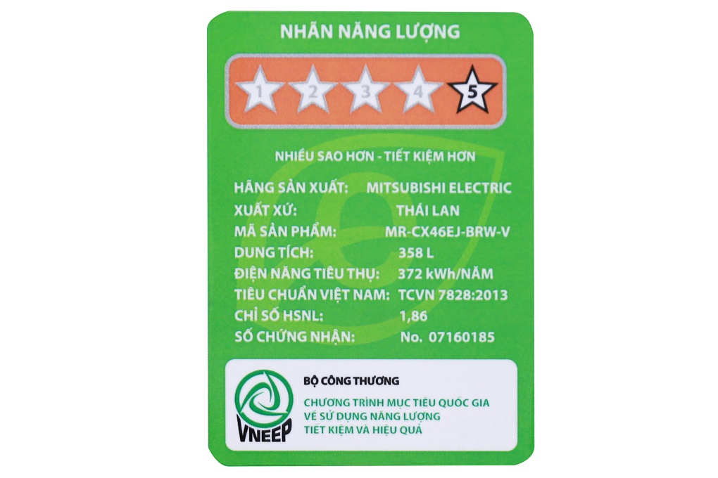 TỦ LẠNH 3 CÁNH MITSUBISHI ELECTRIC MR-CX46EJ-BRW-V 358 Lít INVERTER