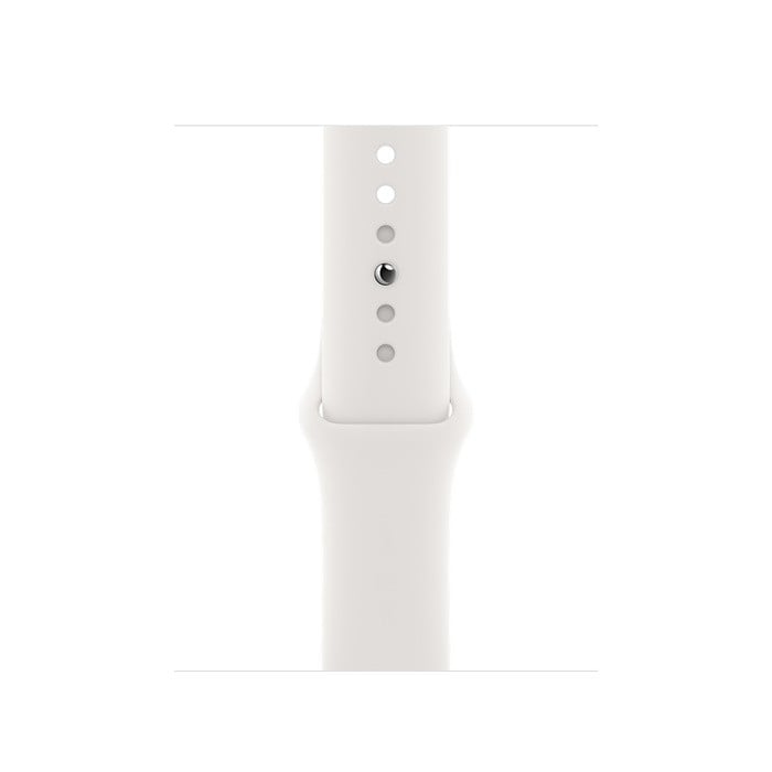 Apple Watch 6 44mm (4G) viền nhôm bạc - Dây cao su Trắng Chính hãng (MG2C3VN/A)